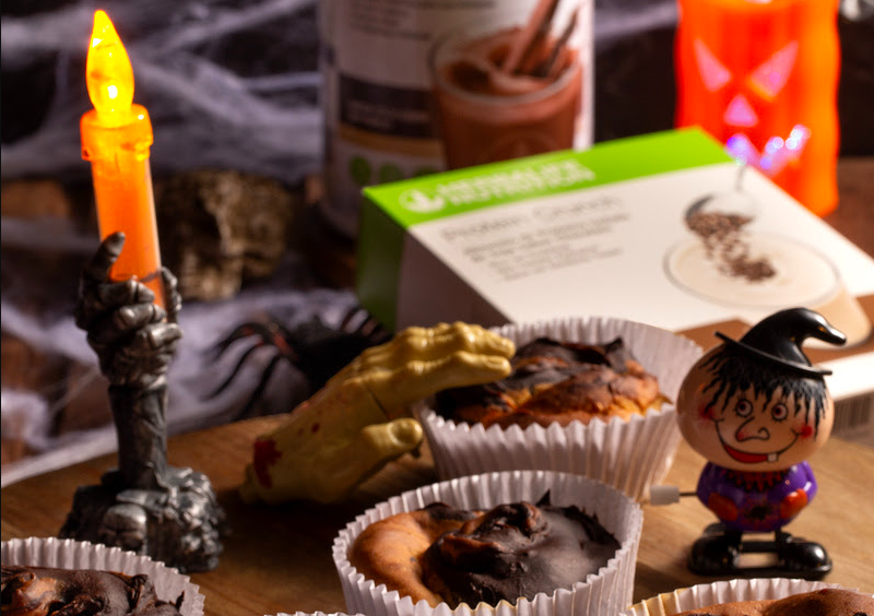 Receita de cupcake fit e proteico para o Halloween