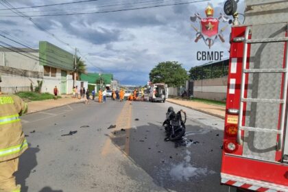 Motociclista fica ferido em acidente em Vicente Pires