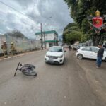 Ciclista fica ferido em acidente com carro em Planaltina