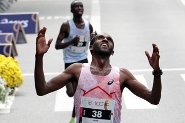 São Paulo (SP), 31/12/2025 - Atleta Muse Gizachew, vencedor da categoria masculina da 100ª Corrida Internacional de São Silvestre. Foto: Paulo Pinto/Agencia Brasil