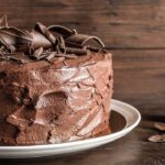 Imagem de um bolo de chocolate