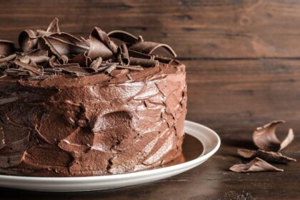 Imagem de um bolo de chocolate