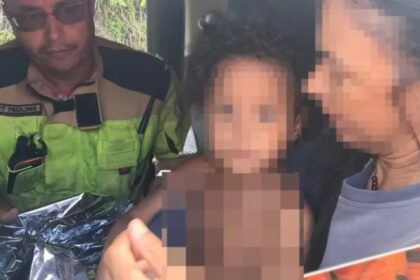  Menina de 4 anos que desapareceu em região de mata é encontrada em MG