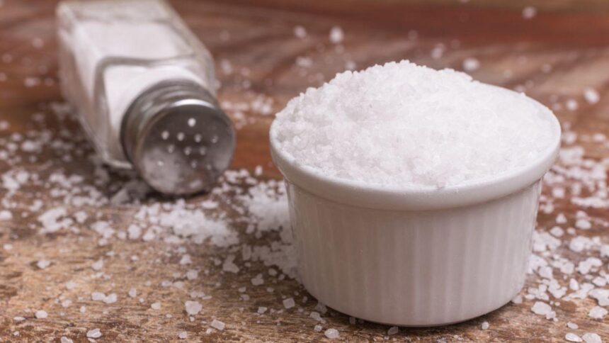 Imagem de um saleiro e um ramekin com sal