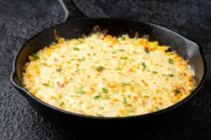 Fotografia de um prato de escondidinho gratinado