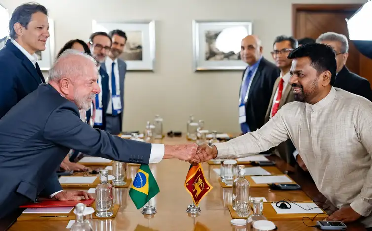 Ricardo Stuckert / PR 19.02.2026 - Presidente da República, Luiz Inácio Lula da Silva, durante reunião Bilateral com Presidente do Sri Lanka, Anura Kumara Dissanayake.
Nova Délhi - Índia.
Foto: Ricardo Stuckert / PR