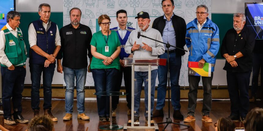 Financiamentos a desabrigados em Minas seguirão modelo do RS, diz Lula