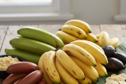 Cada tipo de banana tem textura e sabor específicos, ideais para preparações doces ou salgadas