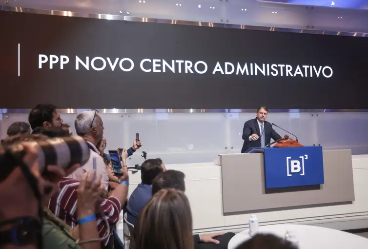 Paulo Pinto/Agência Brasil São Paulo (SP), 26/02/2026 - Governador de SP, Tarcísio de Freitas, participa do leilão do PPP novo centro administrativo na B3.
Foto: Paulo Pinto/Agência Brasil