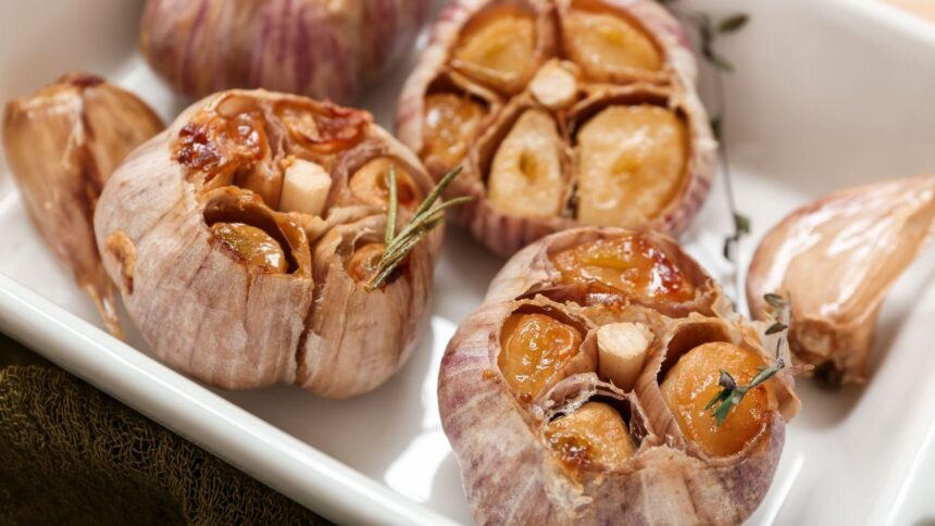 Imagem de alhos assados