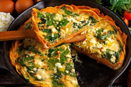 Imagem de um pedaço de frittata