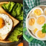 Ovo frito e ovo cozido