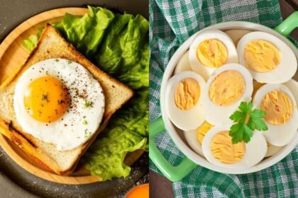 Ovo frito e ovo cozido