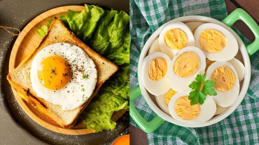 Ovo frito e ovo cozido