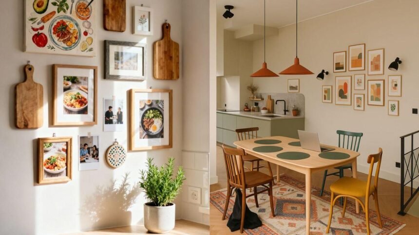 Cozinhas com quadros pendurados