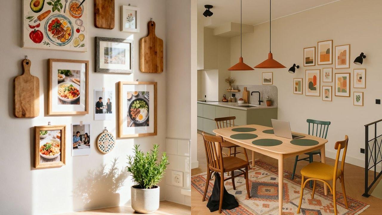 Cozinhas com quadros pendurados