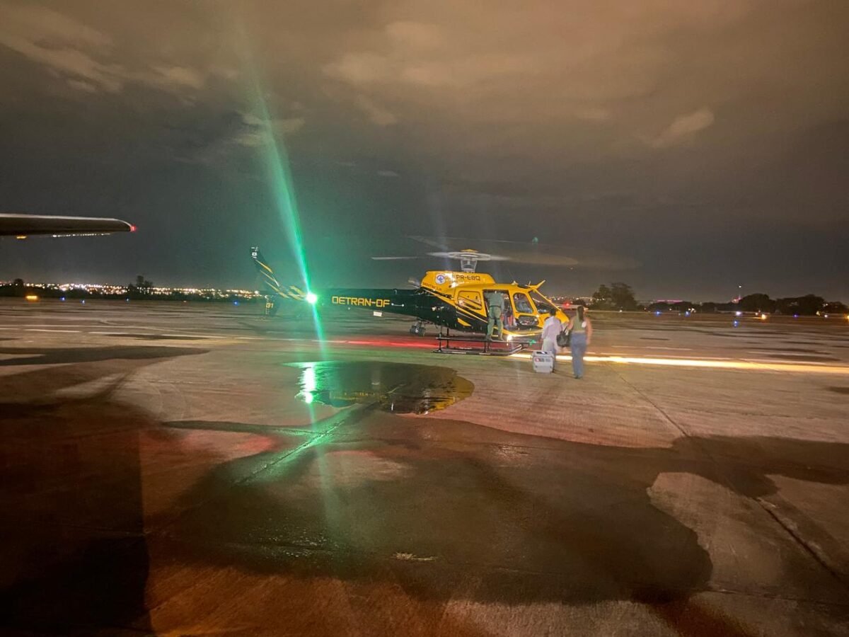 Aeronave do Detran-DF realiza mais uma missão de transporte de coração